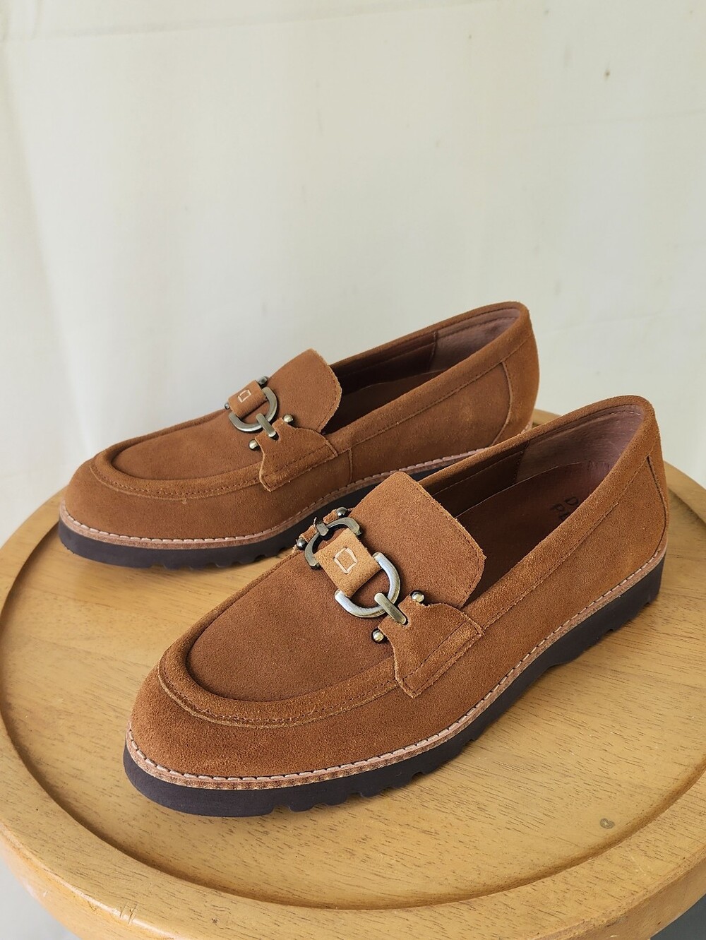 Donald Pliner Brown Suede Loafers